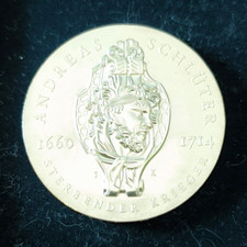 DDR 20 Mark 1990 - Andreas Schlüter - Silber - Stempelglanz