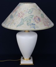 Große Goebel Pan Lampe Keramiklampe Gold Beige Tischleuchte Tischlampe Antik