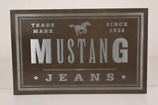 Mustang Jeans Werbeschild Metall Reklame Werbung Trade Mark Since 1932 Pferd