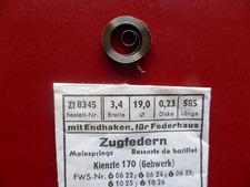 Feder 3,4mm Aufzugsfeder Zugfeder f Uhrwerk Wecker Uhr Uhrmacher watchmaker