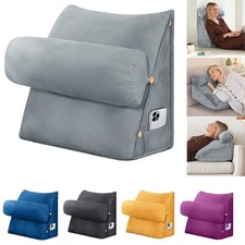 3-in-1 Keilkissen Bett Lesekissen Bettruhe Lendenwirbel Nacken Rückenstützkissen