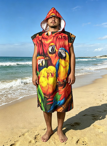 Kapuzen strandponcho mit - strandponcho,