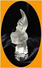 NACHTMANN Zwerg Musik Zipfelmütze Sockel Glas Kristall Bleikristall Figur TOP