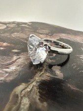 Silber Ring 925 mit großem Herz-Cubic Zirkonia, Gr. 57