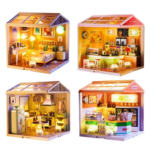 Diy miniature dollhouse kit - diy,
