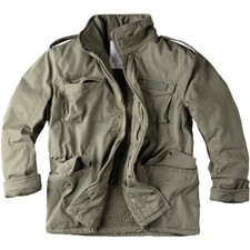 Surplus Fallschirmjäger Winter Herren Jacke M65 Armee Militär Feld Mantel Olive