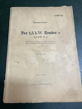 D907/2 Dienstvorschrift 1,5 Langwellen-Sender a 1941 Wehrmacht Nachrichtentruppe
