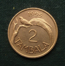 B5) Malawi 2 Tambala 1995 - Tier Vogel Paradieswitwe Paradiesvogel  UNMAGNETISCH