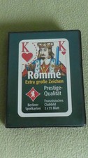 Senioren Romme' Spielkarten Extra große Ziffern, Buchstaben, 2x55 Berliner Blatt