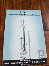 Prospekt VEB Glaswerk JENA SCHOTT DDR 1952 Labortechnik Medizin Destillation