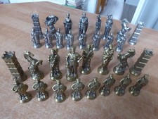 Massive Schachfiguren silber-