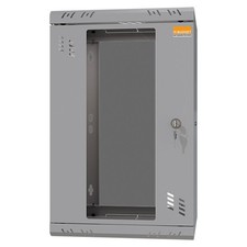 10" Netzwerkschrank 9HE Wandgehäuse 300 mm Tiefe Serverrack mit Sichttür Schloss