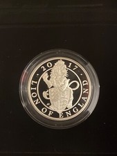 2017 Royal Mint Queens Beasts The Lion of England 1oz £2 Silbermünze PP