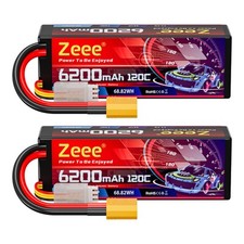 2x Zeee 3S 11.1V 6200mAh 120C