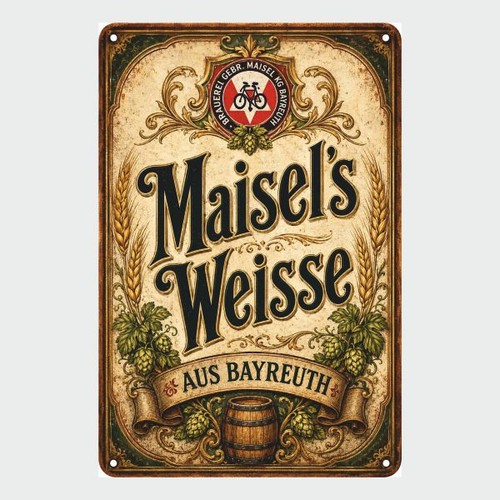 Blechschild bier maisel - bier, maisel´s