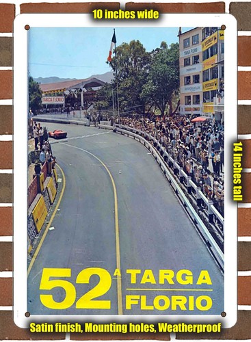 Metal sign 1968 targa florio - 1968,