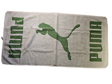 Sammlerstück--- uraltes Handtuch von PUMA -- ca. 40-45 Jahre alt--weiß-grün