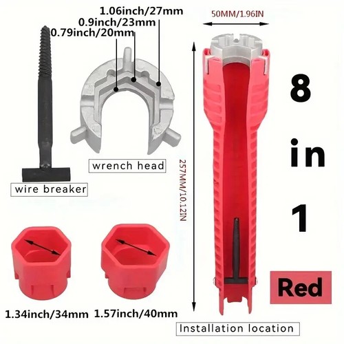 Waschbeckenarmatur - 8-in-1,