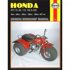 Honda ATC 70 90 110 185 200 (1971-1982) Quad Werkstatthandbuch Haynes
