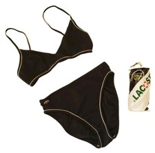 Lacoste Bikini-Badeanzug 2-teilig Größe S marineblau marinoblau neu mit Etui