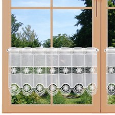 Bestickte Scheibengardine