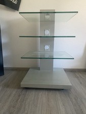 Stereo - Hifi Regal / Rack - Audio Schrank  Glasplatten mit Rollen