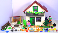 Playmobil 70133 Bauernhaus Haus Möbel Figuren Lebensmittel Tiere Unterstand Zube