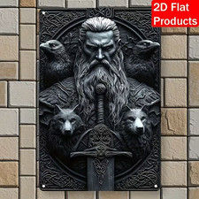 Wikinger Rabe Wolf Metall