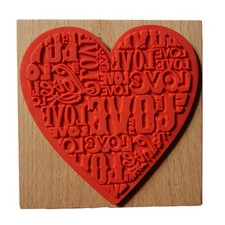 Stempel herz love liebe - stempel,