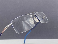 Davidoff Brille Herren Blau Silber Eckig Rechteckig groß L XL 33014 NP: 196€