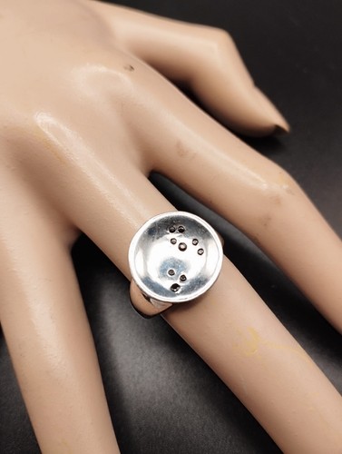 Ring mit schwarzem - , spinell