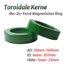 Anti-Interferenz Mangan-Zink-Ferrit-Ringe Toroid Grün / Blanker Ferritkerne