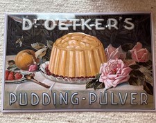 Dr. Oetker's Pudding-Pulver Blechschild, ca.  40 x 60 cm, Dekoschild Retro Rar