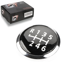 Schaltknauf Emblem 6-Gang 1-6,R Plakette chromfarben für VW TRANSPORTER V T5