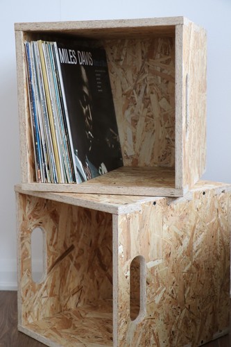 Vinyl record storage - record, cube