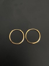 Ein Paar 18k Ohrringe Echtgold, 15mm, mit Stempel 