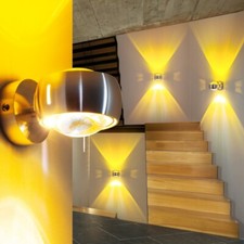 Design Wandleuchte Wohn Zimmer Wand Leuchten Glas Flur Strahler Wandlampe gelb
