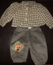 Puppenmode Junge -Mode 50 cm , Oliv-Beige,  Baumwolle, Kordhose