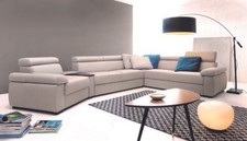 % PREMIUM ECHTLEDER ECKSOFA U-FORM SESSEL 3 SITZER SOFA WOHNLANDSCHAFT FARBEN !