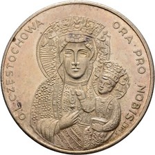 Polen Medaille Jan Pawel II., 35 mm/  21,7 g Czestowa  #PAL242