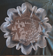 Weihnachtsteller Milchglas mit