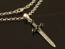 925 Silberkette mit Schwert