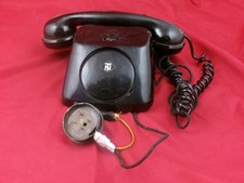 Vintage Telefon aus schwarzem Bakelit TN Italia 1956 SIP Steuergerät old phone