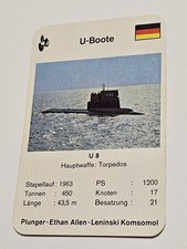 U Boot - U8   - Militäry   - Einzelkarte - Quartett  (4)