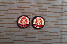  DDR 2x Aufnäher Staatsemblem 2,2cm  Hammer Zirkel Schiffchen Basecap UTV