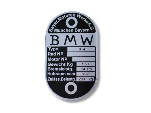Bmw typenschild schild id - schild,