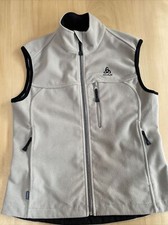 ODLO Weste Fleece OUTDOOR Wandern Logo bestickt 5 Taschen beige Gr.S 164