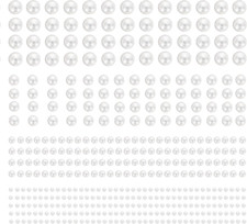 Selbstklebende Halbperlen,2800 Stück Perlen Glitzersteine Aufkleber,Schmuckstein