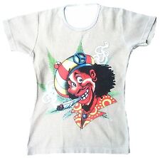 RASTA JAMAICA COMIC Mega Joint Marijuana & Peace Hanf Kiffer Fasching T-SHIRT S