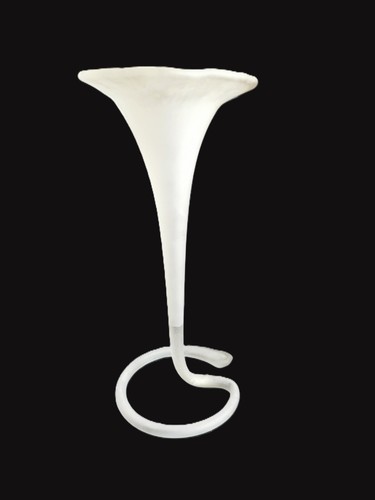 Vase glas weiß satiniert - glas,